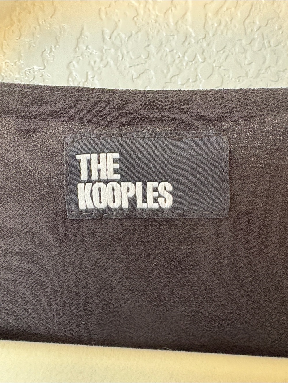 The Kooples Black Sheer Dot-Texture Long-Sleeve Mini Dress - Picture 3 of 9